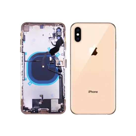 Tampa Traseira com Frame+Flex Apple iPhone XS Max Dourado